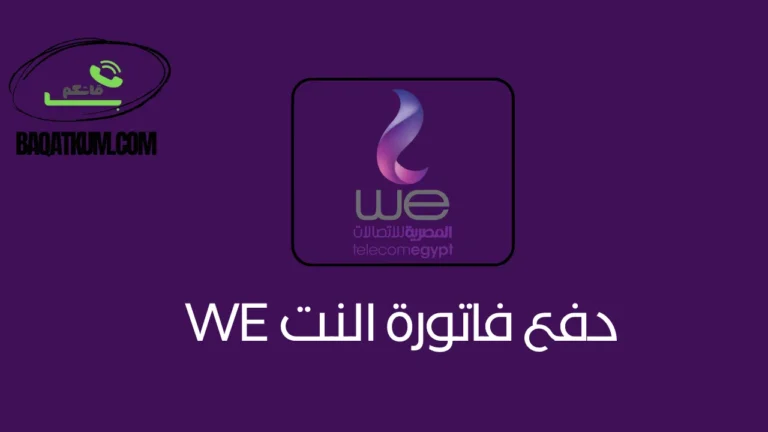 دفع فاتورة النت we