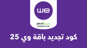 كود تجديد باقة وي 25