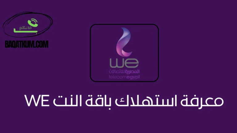معرفة استهلاك باقة النت we